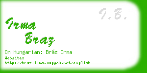 irma braz business card